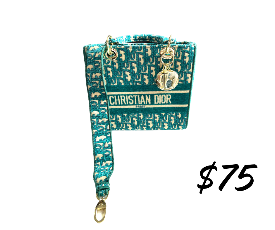 CD Teal & Cream Purse