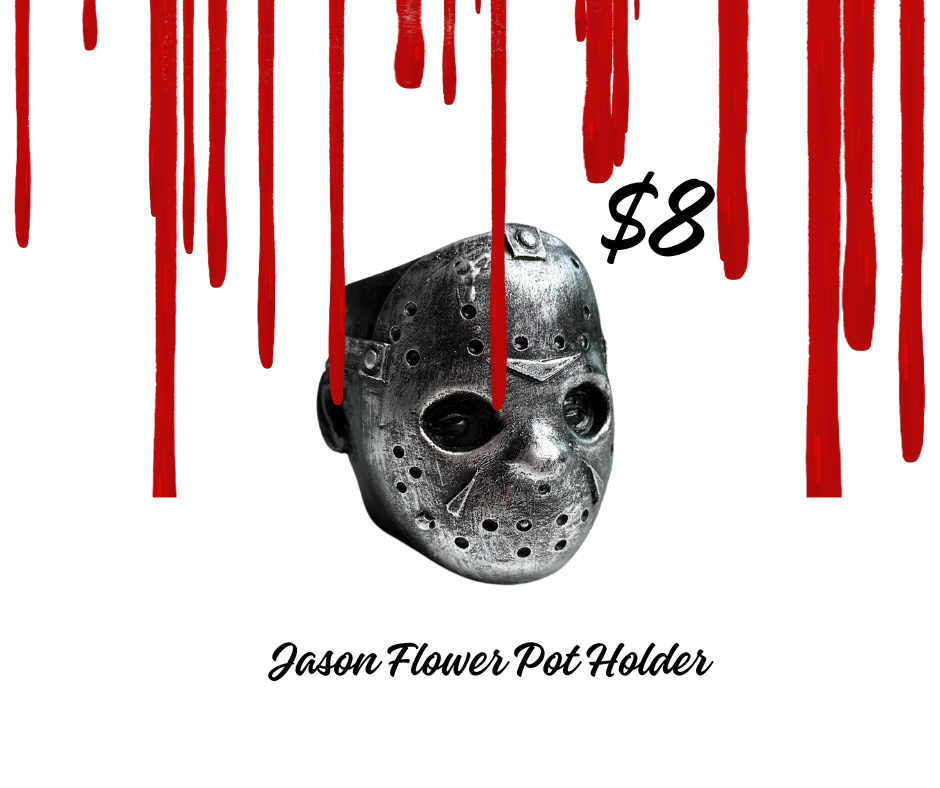 Scary Spooky Jason Mini Flower Pot