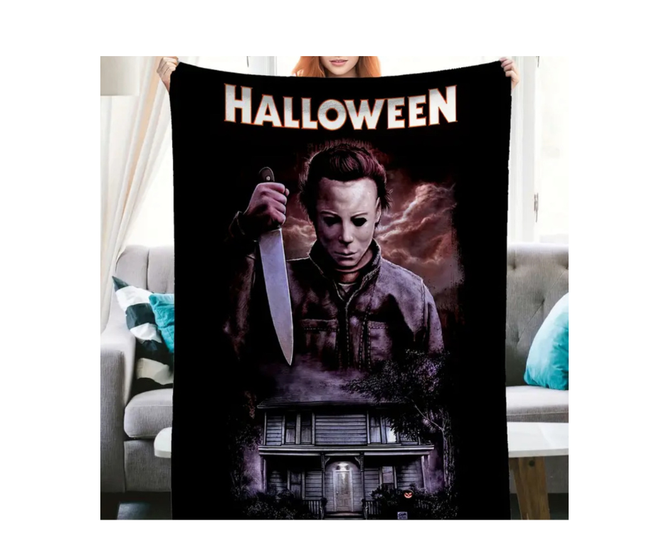 Blanket - Michael Myers Looking over House - Fleece