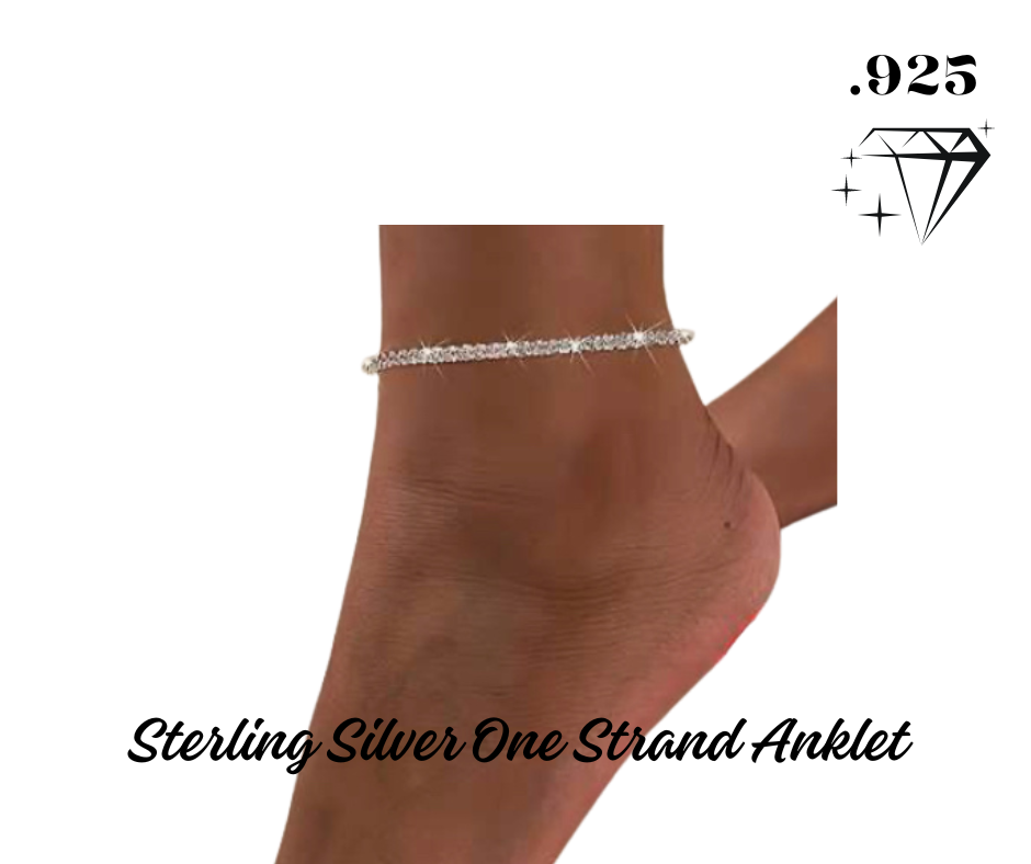 Anklet - .925 Sterling Silver One Strand