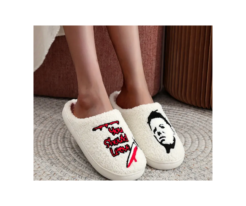 Slippers - Michael Myers Plush Slip-on Closed Toe Slippers