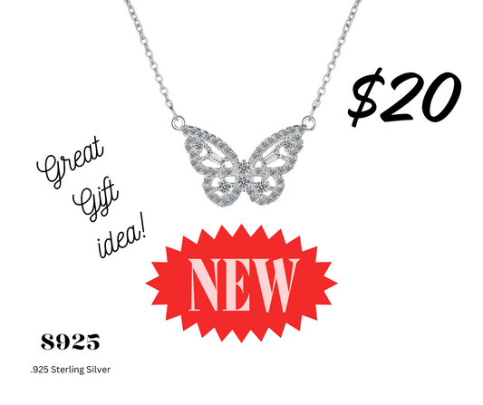 Butterfly - .925 Sterling Silver Necklace