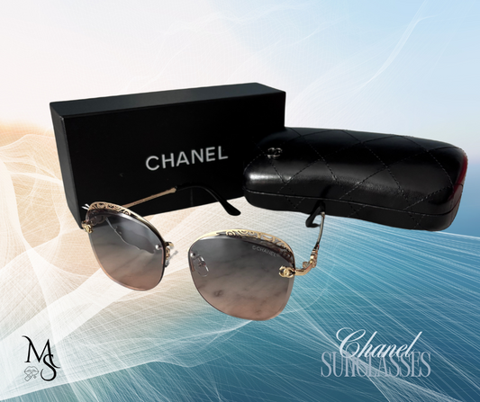 Sunglasses - CC Ombre Sunglasses with Gold Trimmings