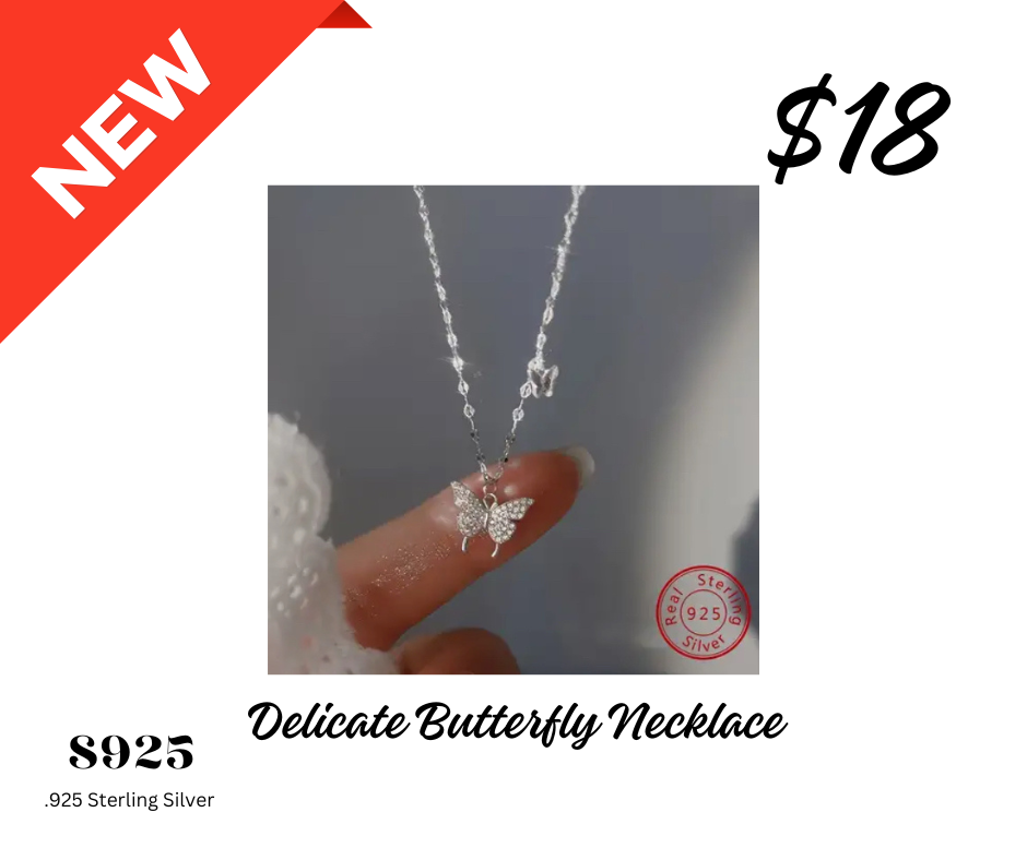 Butterfly Delicate .925 Sterling Silver Necklace