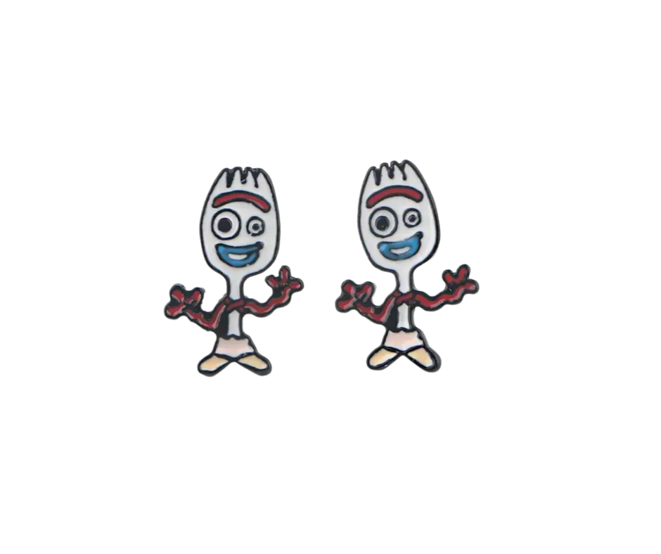 Earrings - Studs - Characters made with Enamel, Zinc, Alloy & Stainless Steel
