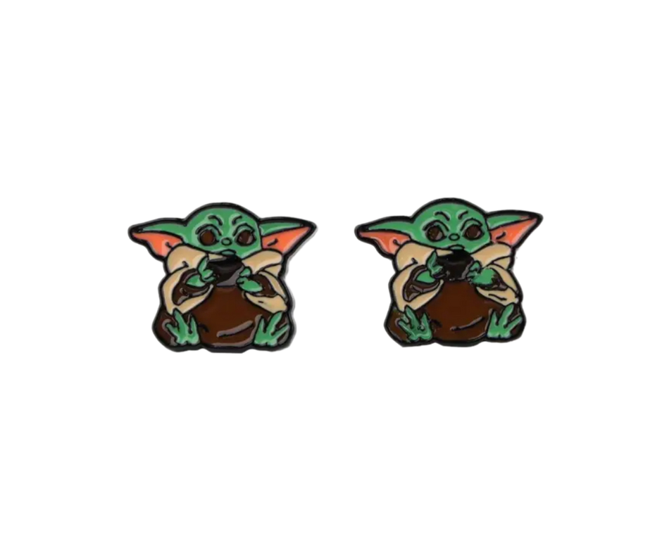 Earrings - Studs - Characters made with Enamel, Zinc, Alloy & Stainless Steel