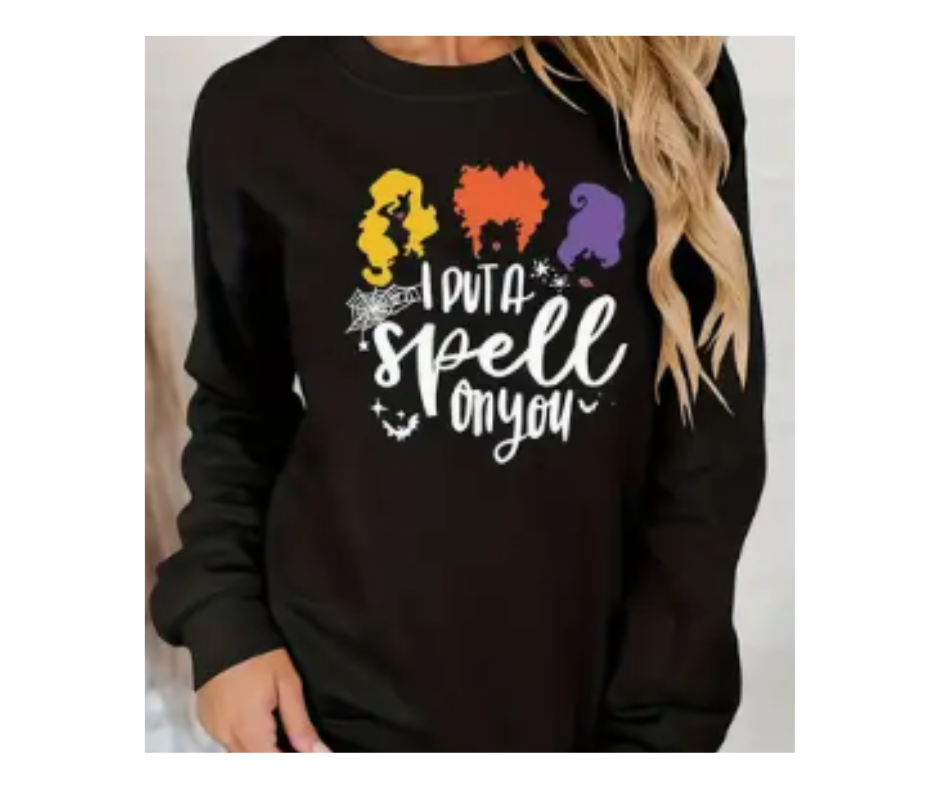 Clothes - I Put a Spell on You Polyester Crew Neck Sweatshirt