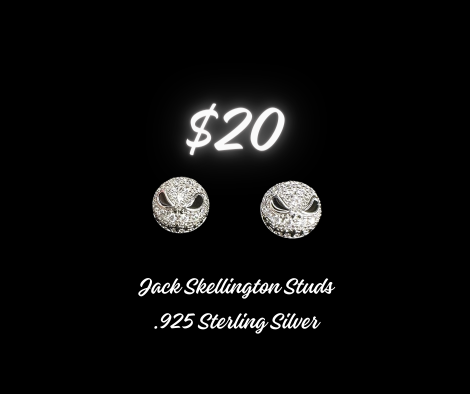 Earrings - Jack Skellington .925 Sterling Silver Earrings