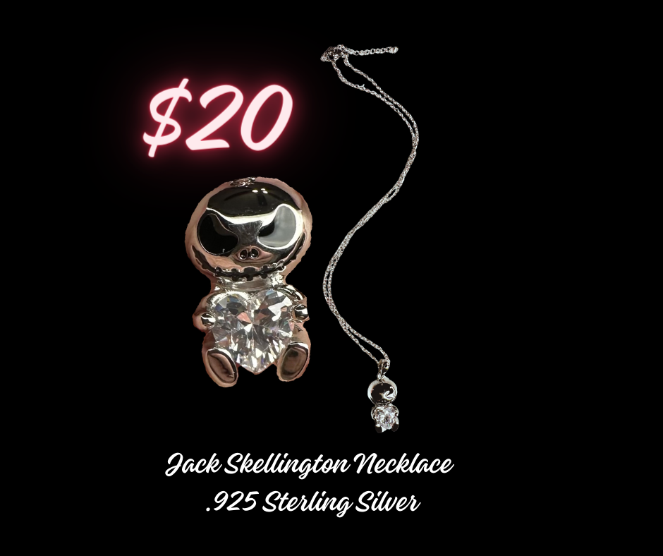 Necklace - Jack Skellington .925 Sterling Necklace