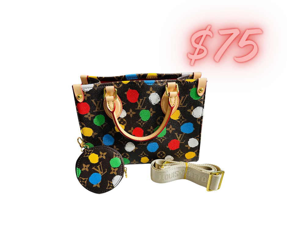 Purse - LV Black with Dots!