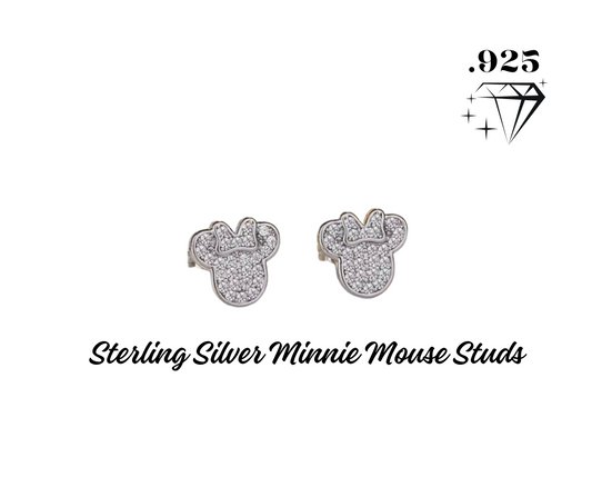 Earrings - Studs - .925 Sterling Silver Minnie Mouse