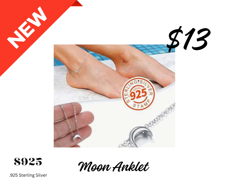 Anklet - .925 Sterling Silver Moon