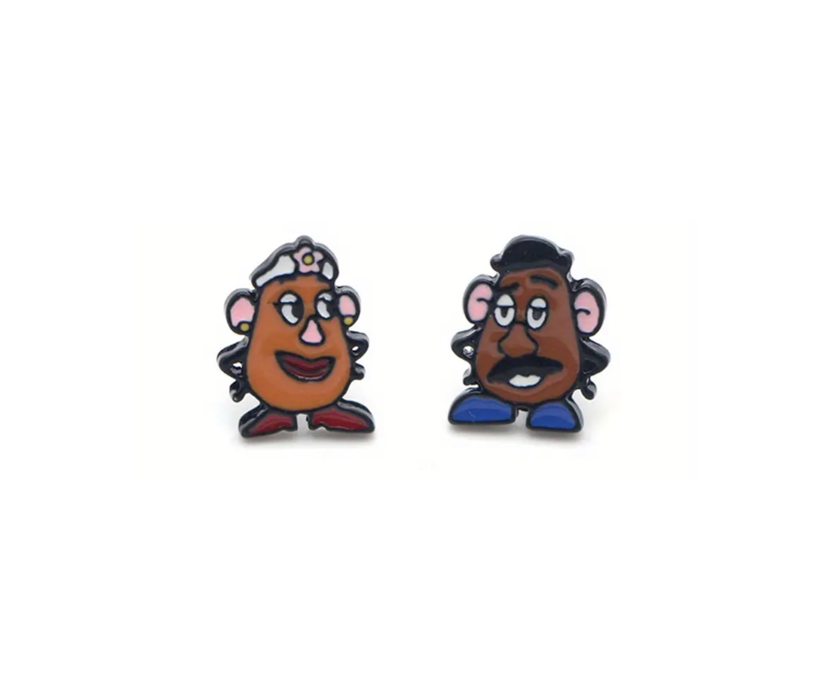 Earrings - Studs - Characters made with Enamel, Zinc, Alloy & Stainless Steel