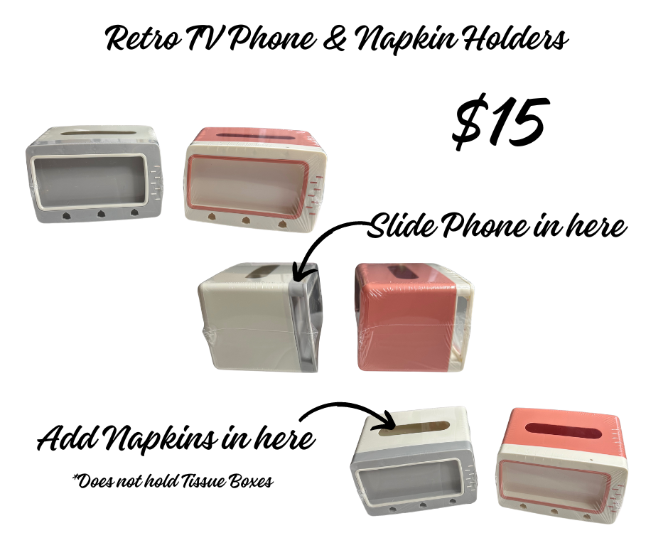 RETRO TV Phone & Napkin Holder