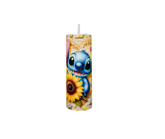 Tumbler - Stitch with Sunflower Stainless Steel 20oz Tumbler