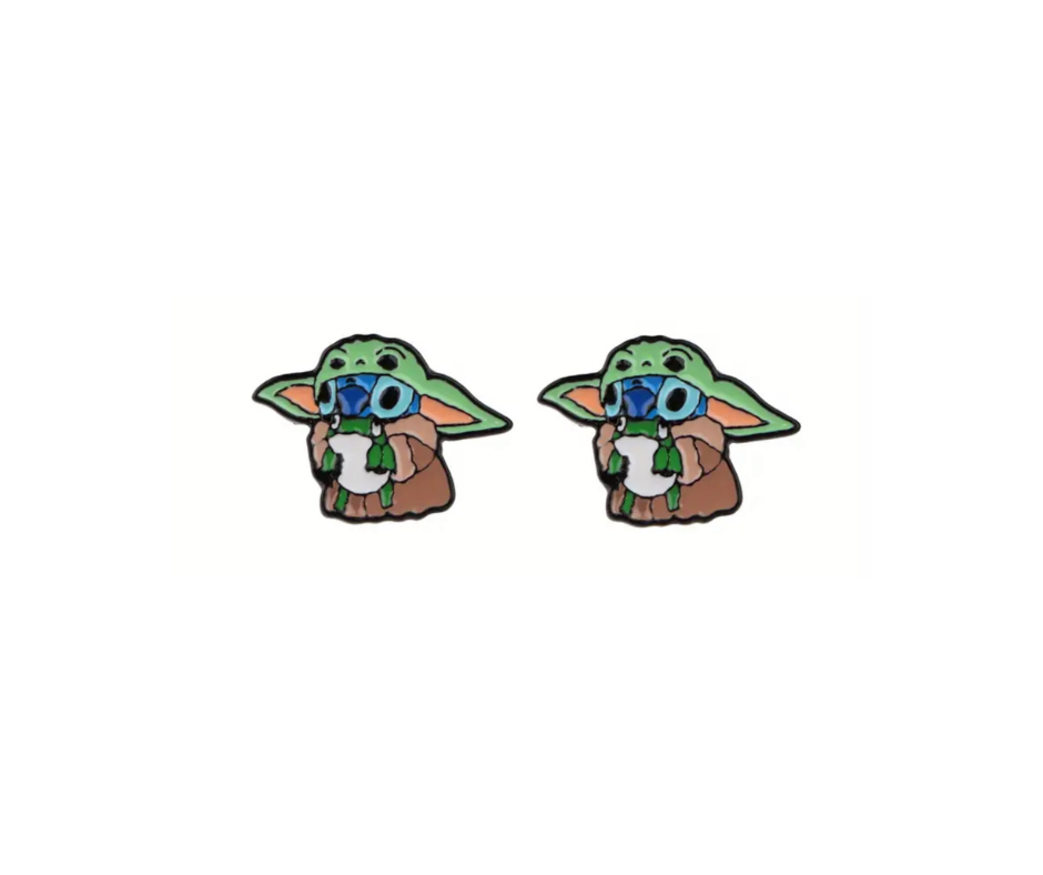 Earrings - Studs - Characters made with Enamel, Zinc, Alloy & Stainless Steel