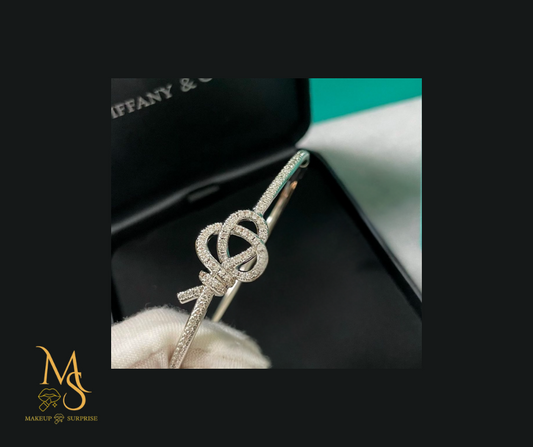 Bracelet - Tiffany Knot Diamond Bracelet .925 Sterling Silver