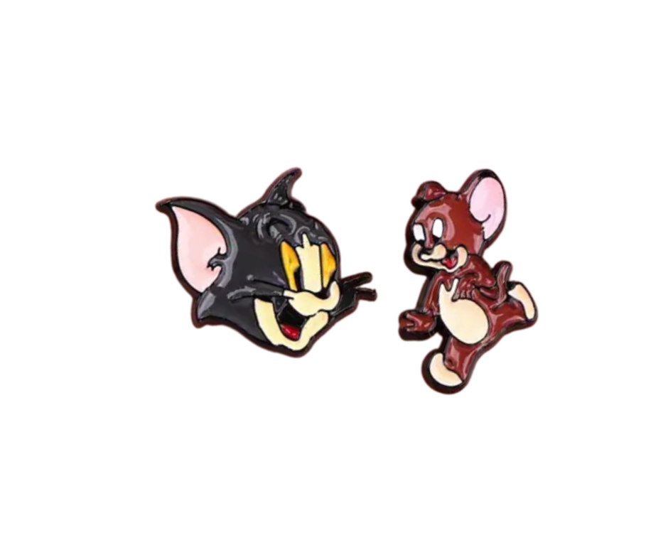 Earrings - Studs - Characters made with Enamel, Zinc, Alloy & Stainless Steel