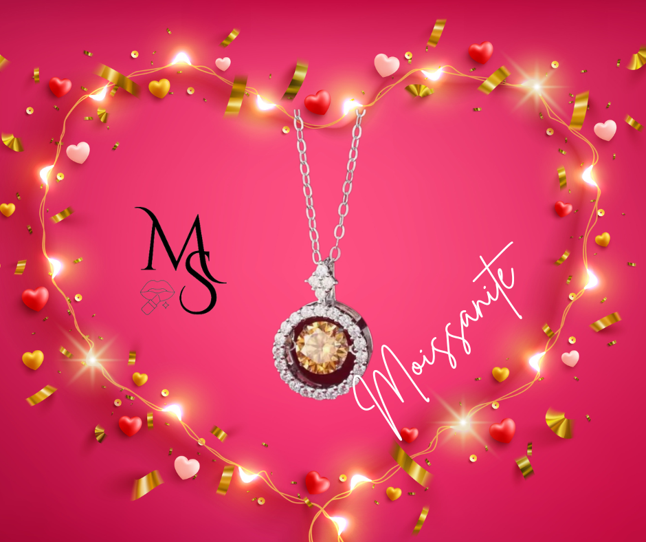 Necklace - .925 Round Yellow Moissanite Necklace
